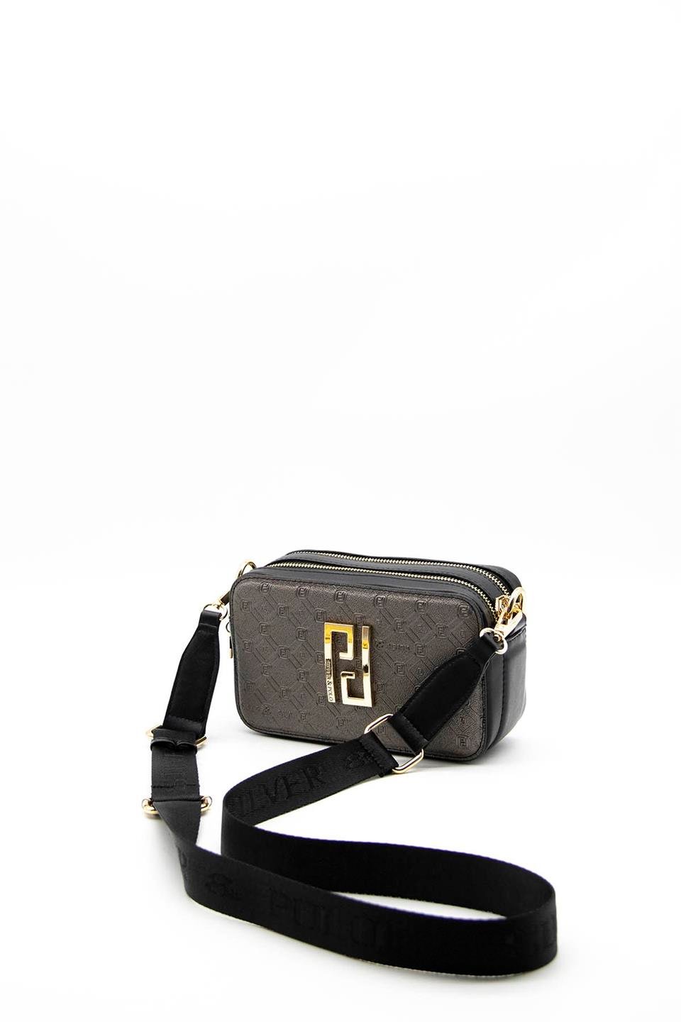 Kadın Çapraz Çanta Platin - Siyah SP1078 Silver & Polo