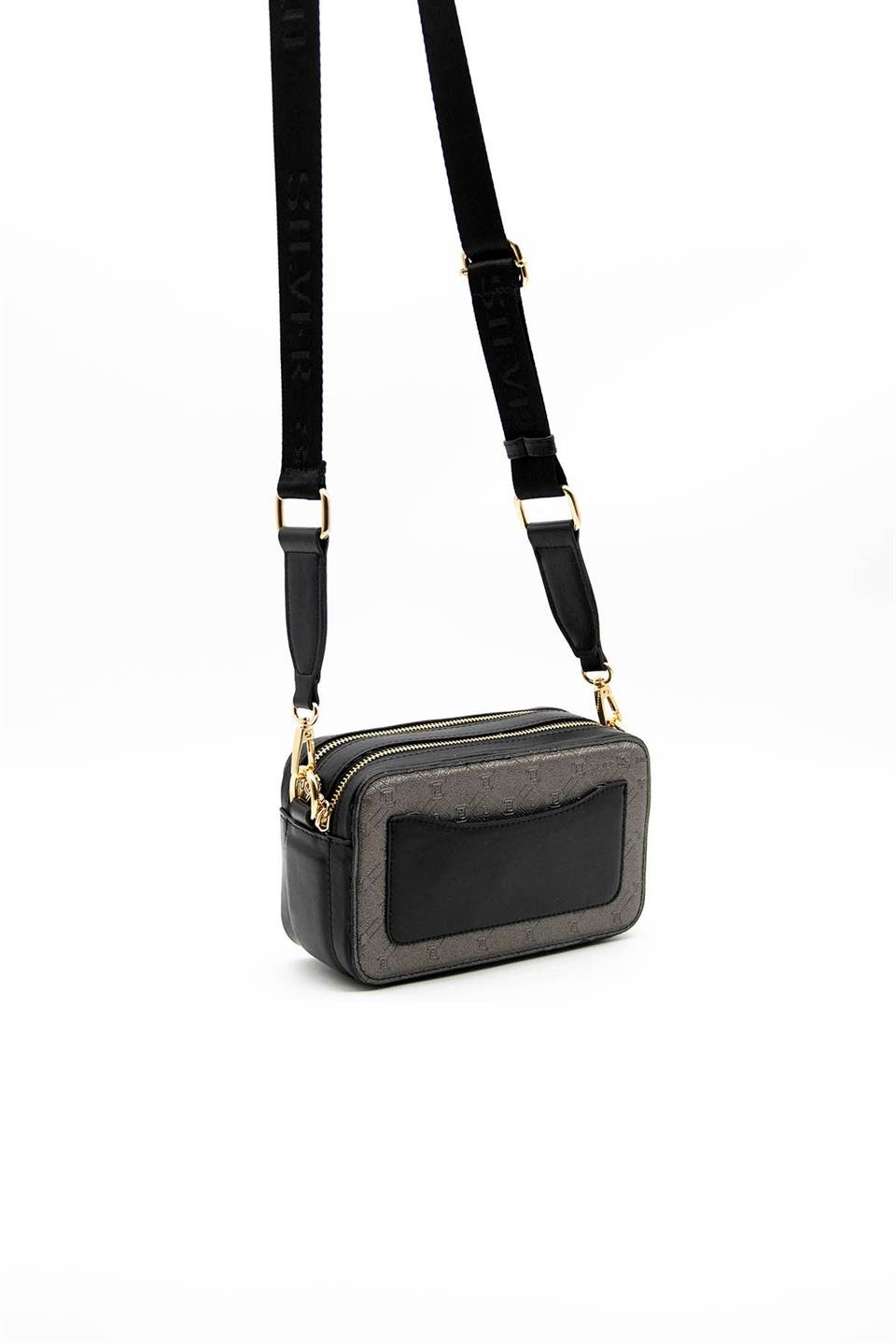 Kadın Çapraz Çanta Platin - Siyah SP1078 Silver & Polo