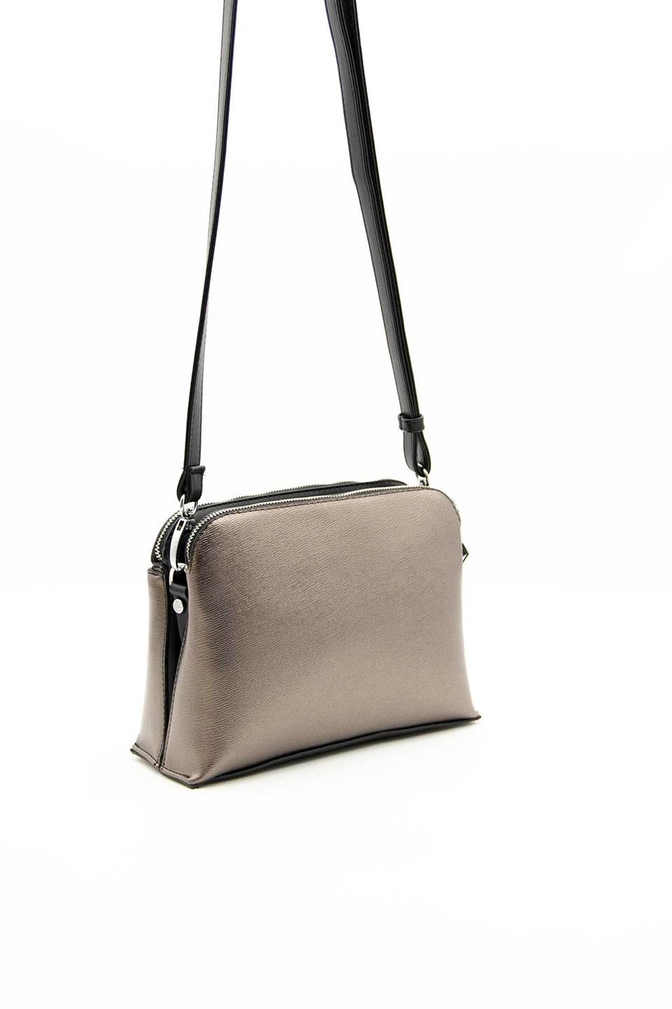 Kadın Çapraz Çanta Platin - Siyah SP623 Silver & Polo