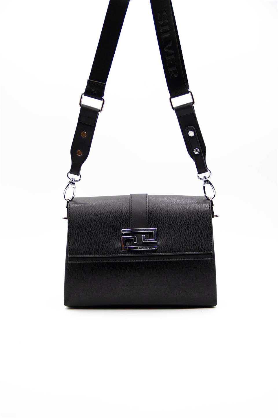 Kadın Çapraz Çanta Siyah - Siyah SP1009 Silver & Polo