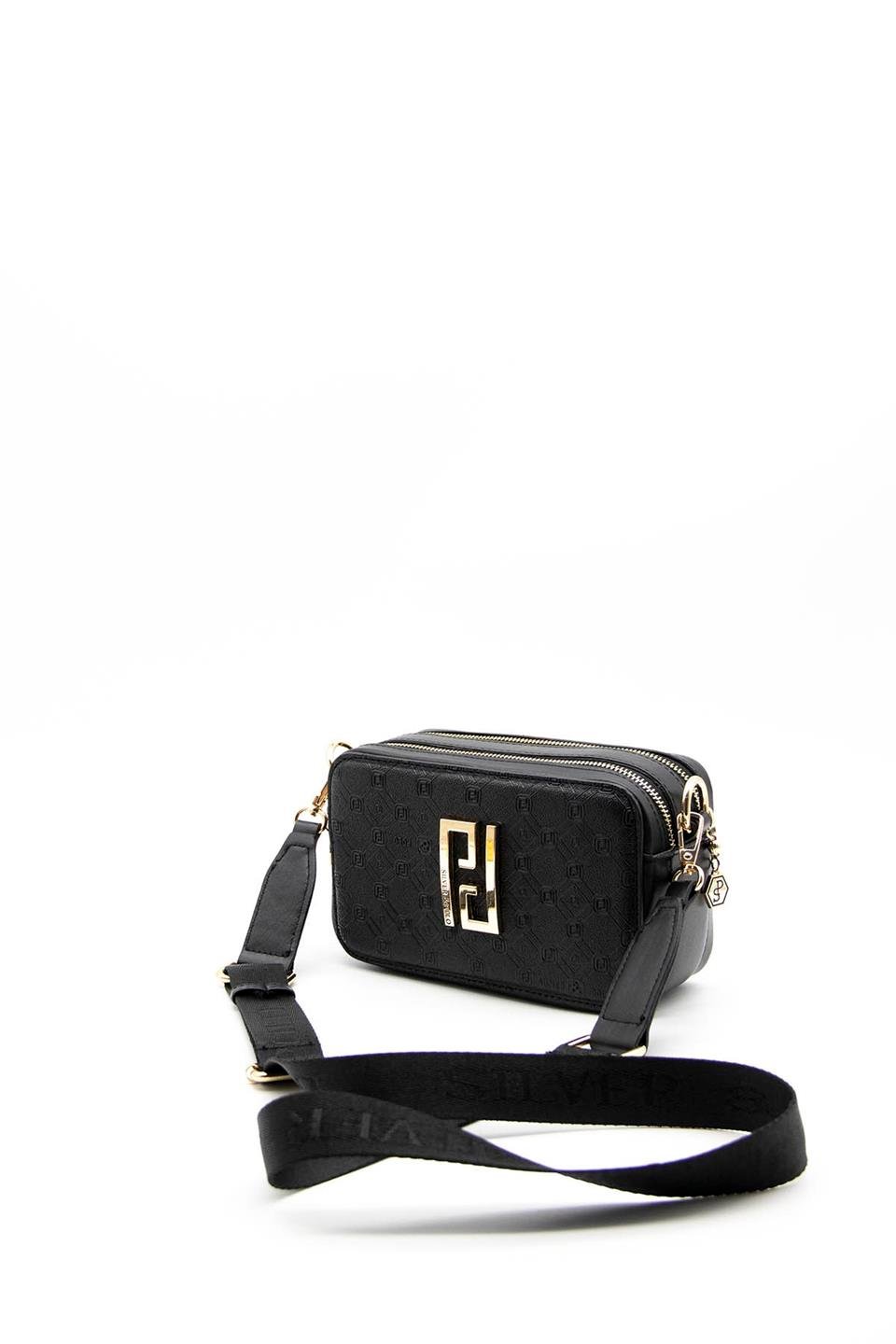 Kadın Çapraz Çanta Siyah - Siyah SP1078 Silver & Polo
