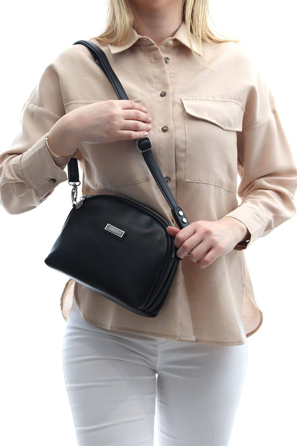 Kadın Çapraz Çanta Siyah - Siyah SP765 Silver & Polo