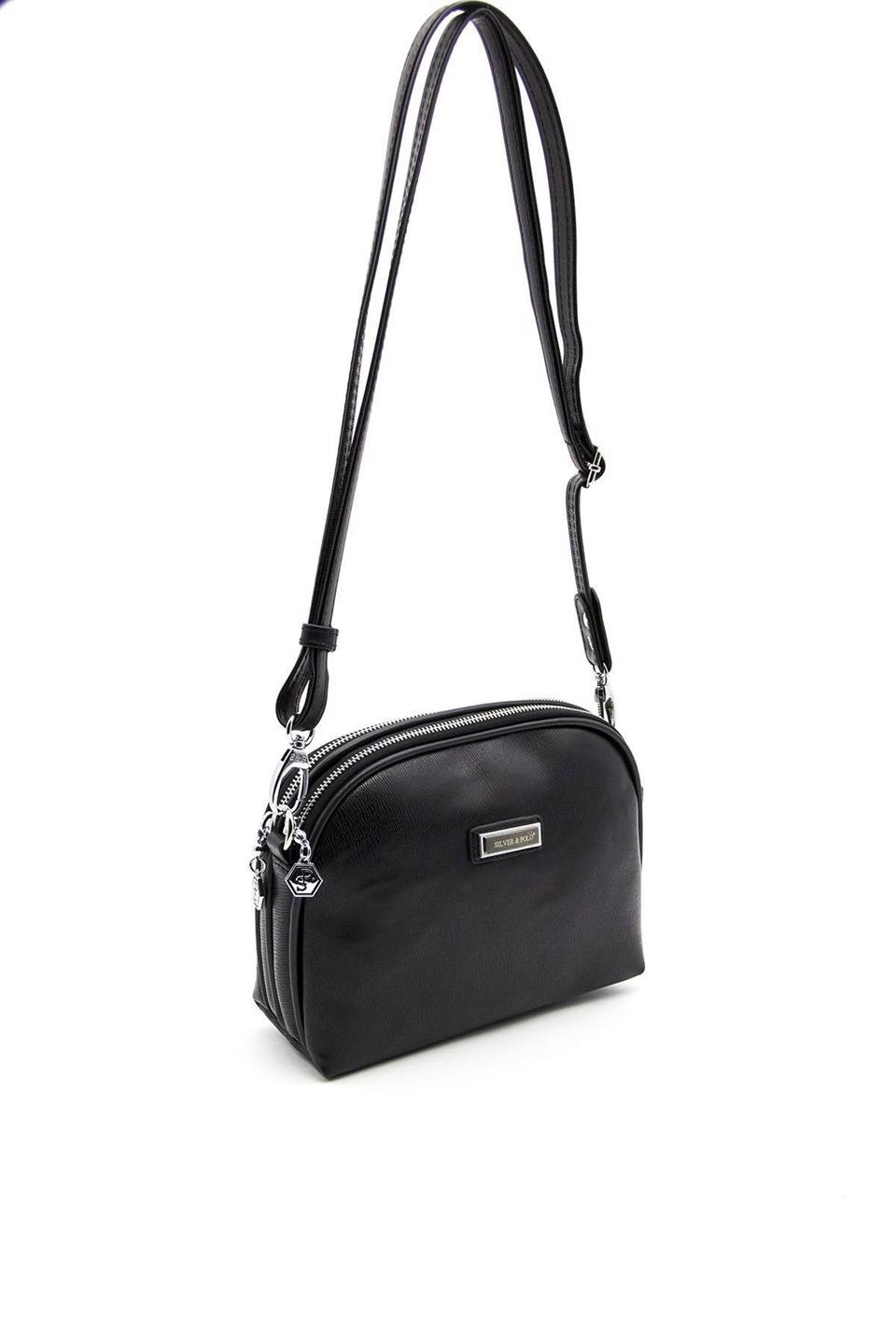 Kadın Çapraz Çanta Siyah - Siyah SP765 Silver & Polo