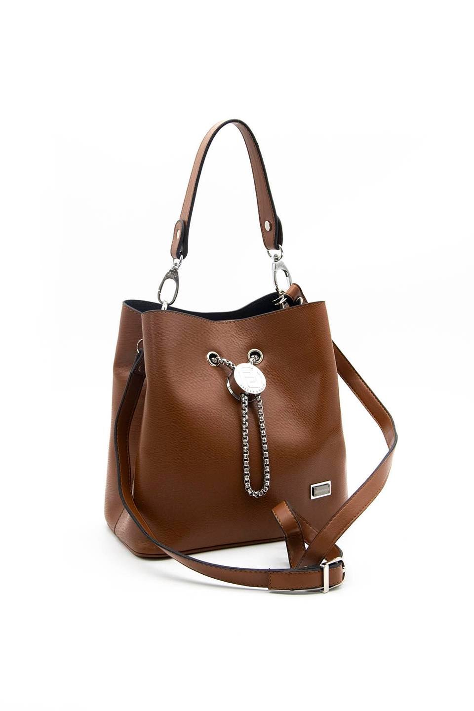 Kadın Çapraz Çanta Taba - Taba SP967 Silver & Polo