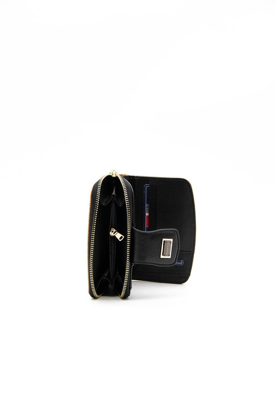 Kadın Cüzdan & Kartlık Pudra - Siyah SP874 Silver & Polo