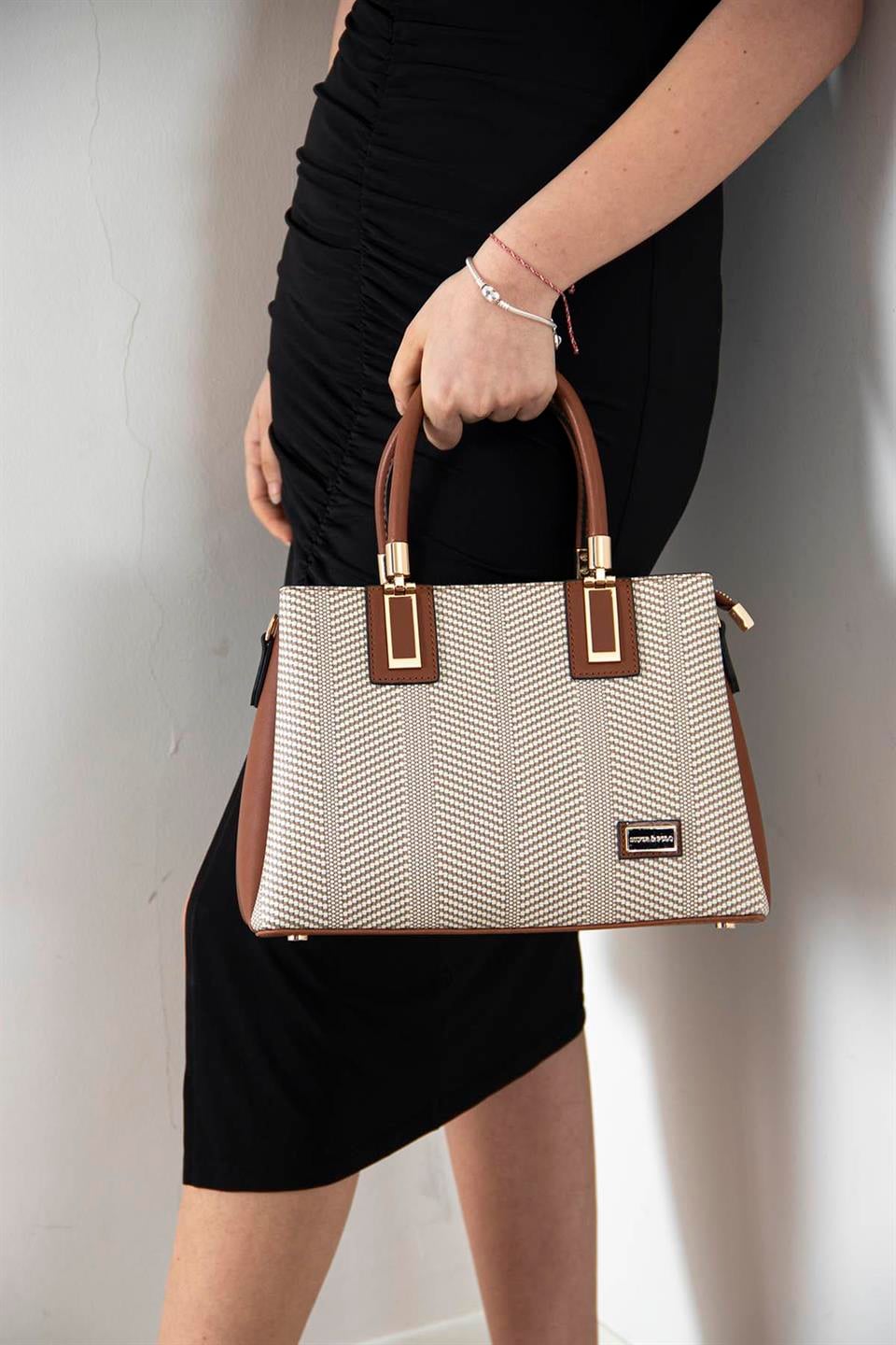 Kadın El Çantası Bej - Taba SP1000 Silver & Polo