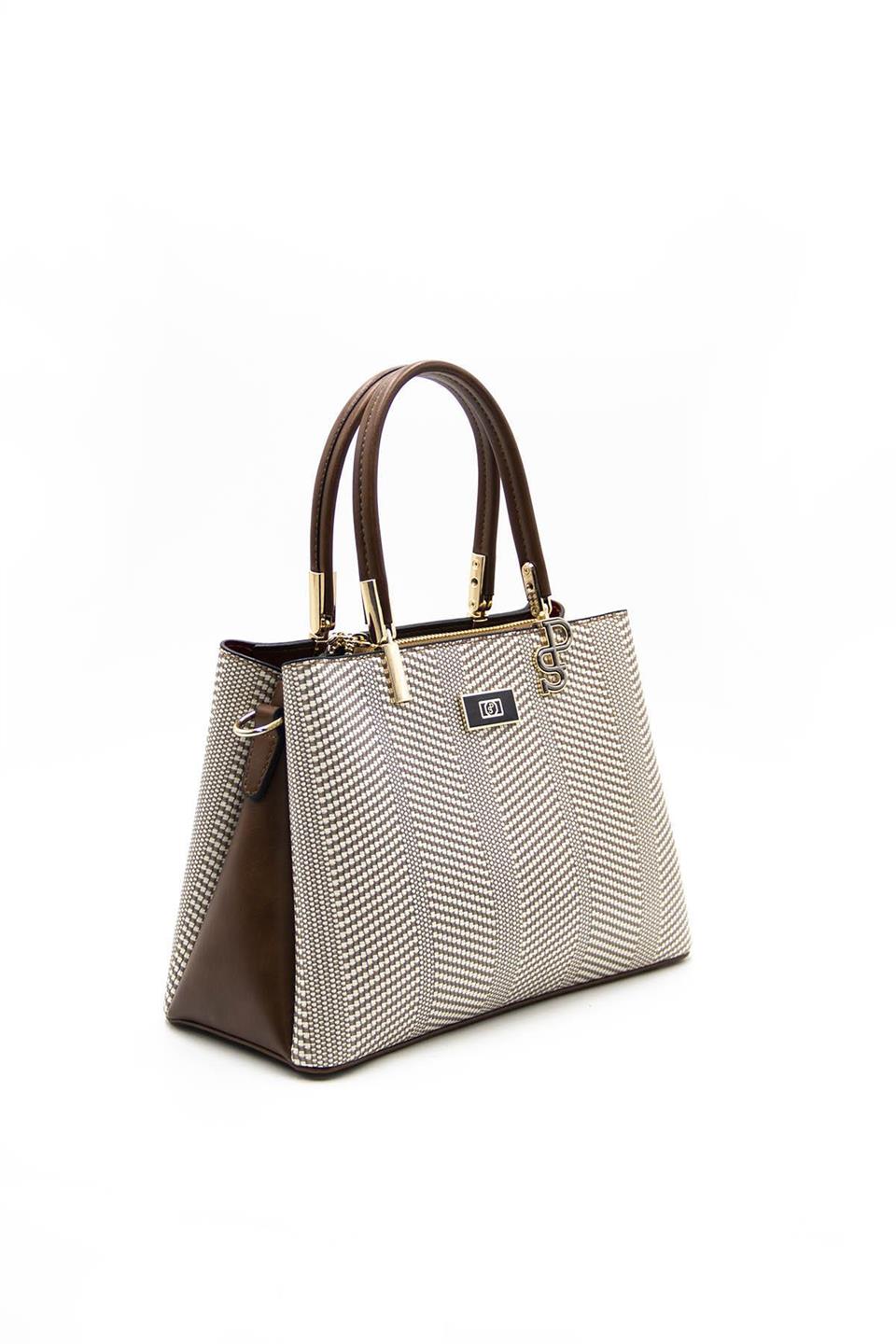 Kadın El Çantası Bej - Taba SP1098 Silver & Polo
