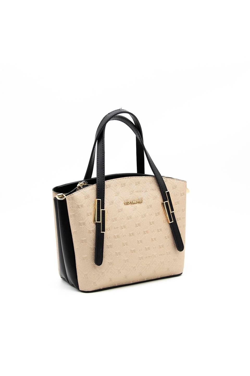 Kadın El Çantası Nut - Siyah SP1021 Silver & Polo
