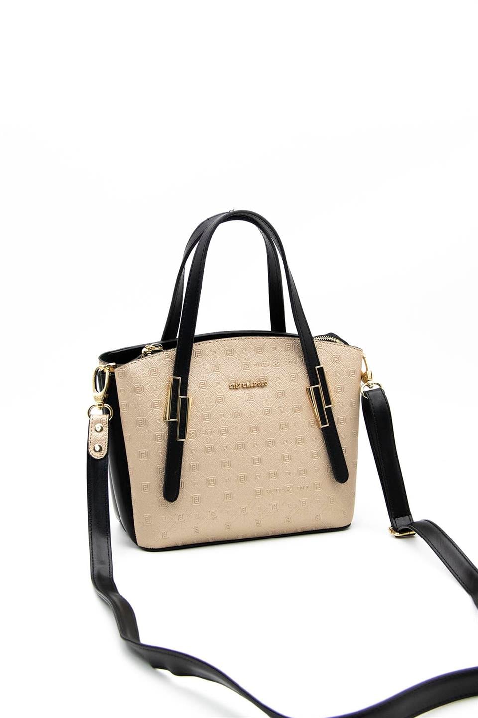 Kadın El Çantası Nut - Siyah SP1021 Silver & Polo