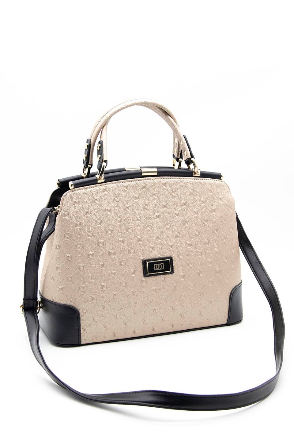 Kadın El Çantası Nut - Siyah SP706 Silver & Polo