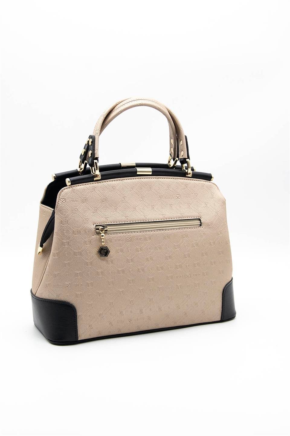 Kadın El Çantası Nut - Siyah SP706 Silver & Polo