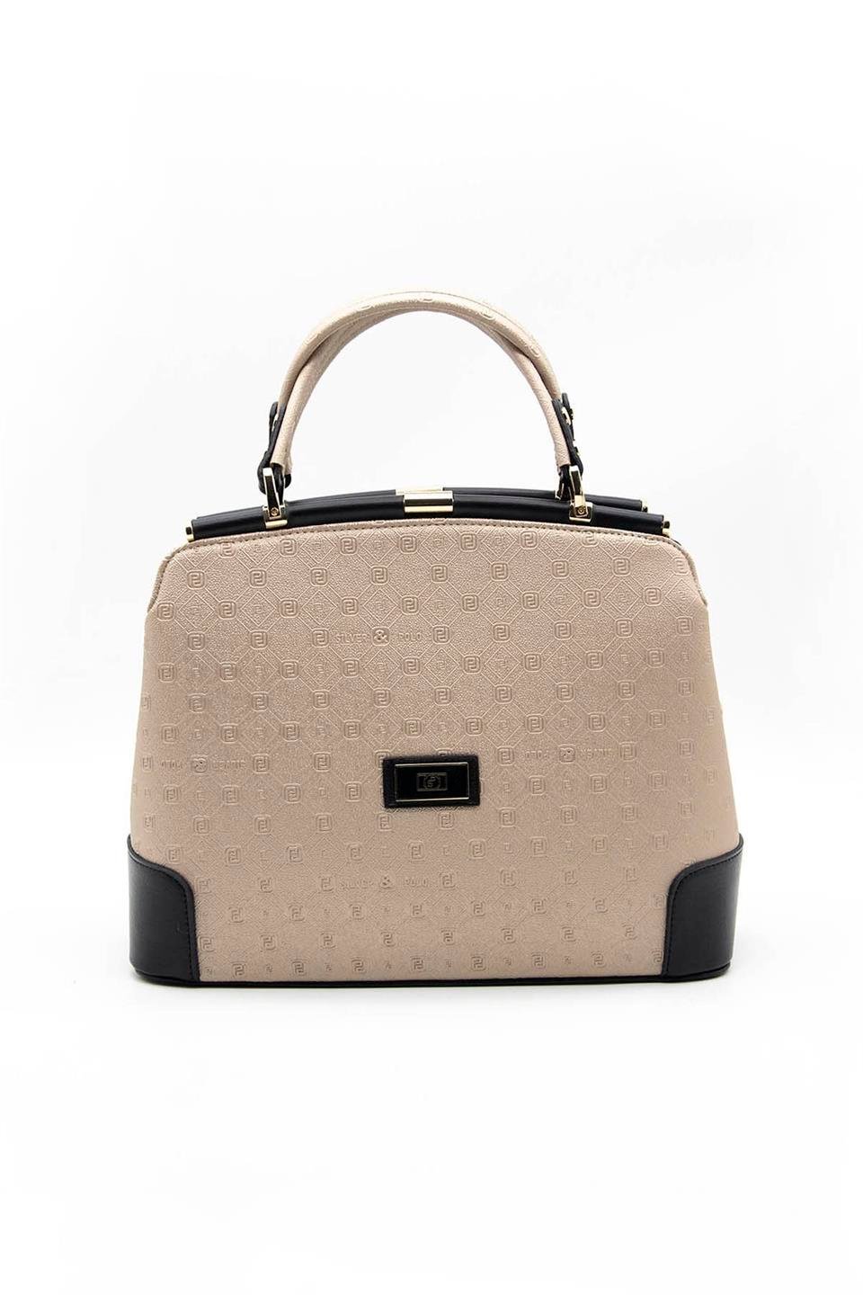 Kadın El Çantası Nut - Siyah SP706 Silver & Polo