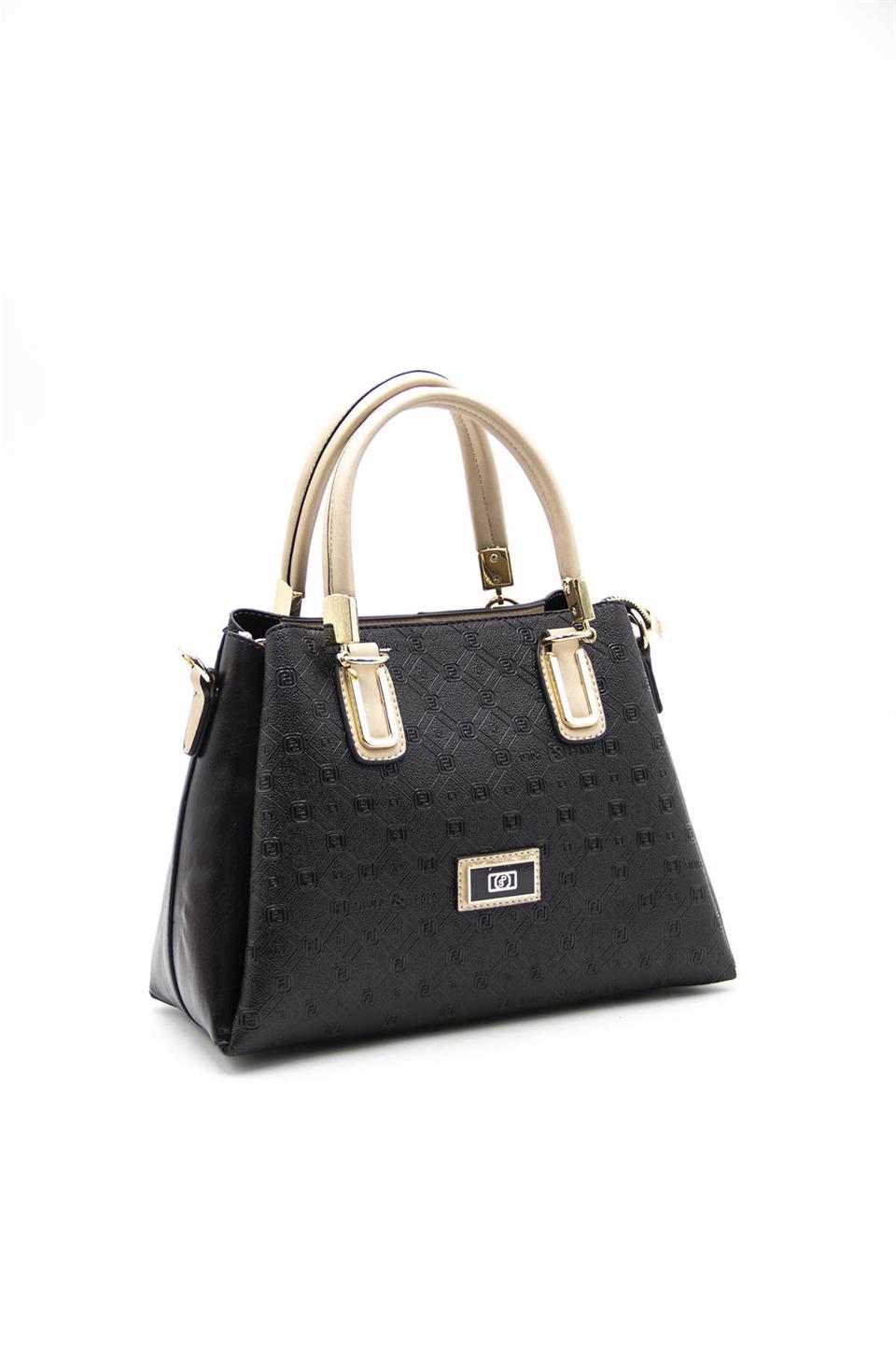 Kadın El Çantası Siyah - S.nut SP1082 Silver & Polo