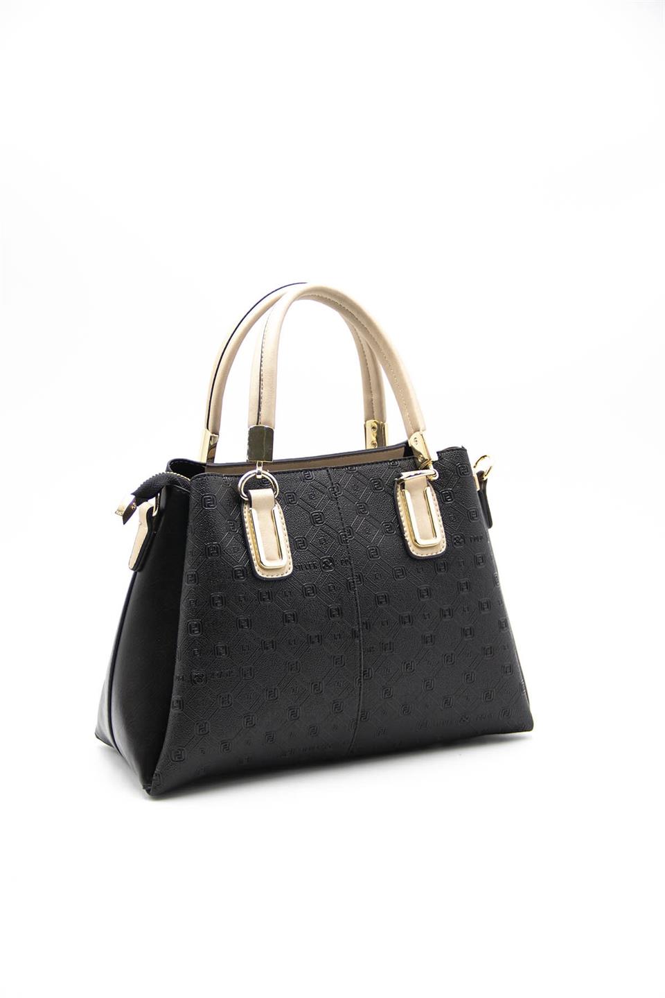 Kadın El Çantası Siyah - S.nut SP1082 Silver & Polo