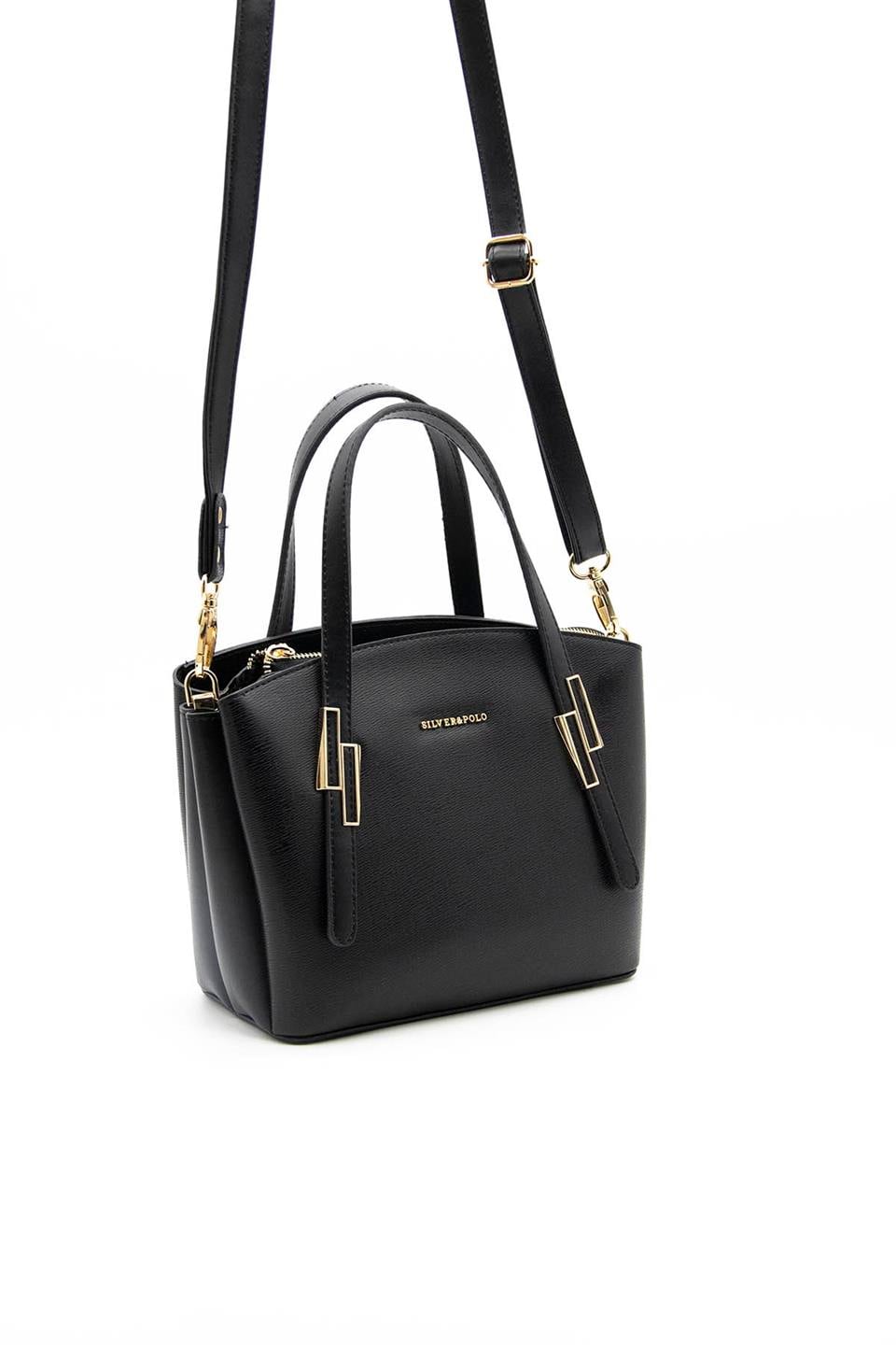 Kadın El Çantası Siyah - Siyah SP1021 Silver & Polo