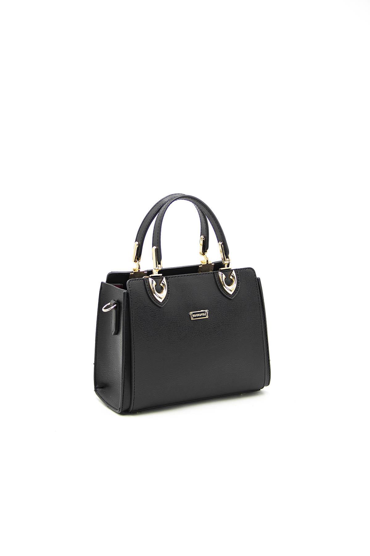 Kadın El Çantası Siyah - Siyah SP1133 Silver & Polo