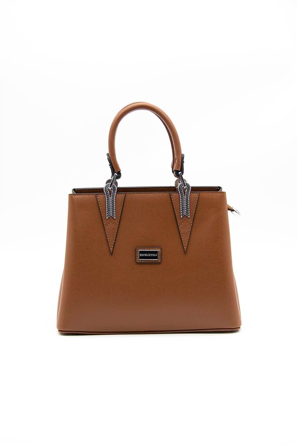 Kadın El Çantası Taba - Taba SP1081 Silver & Polo