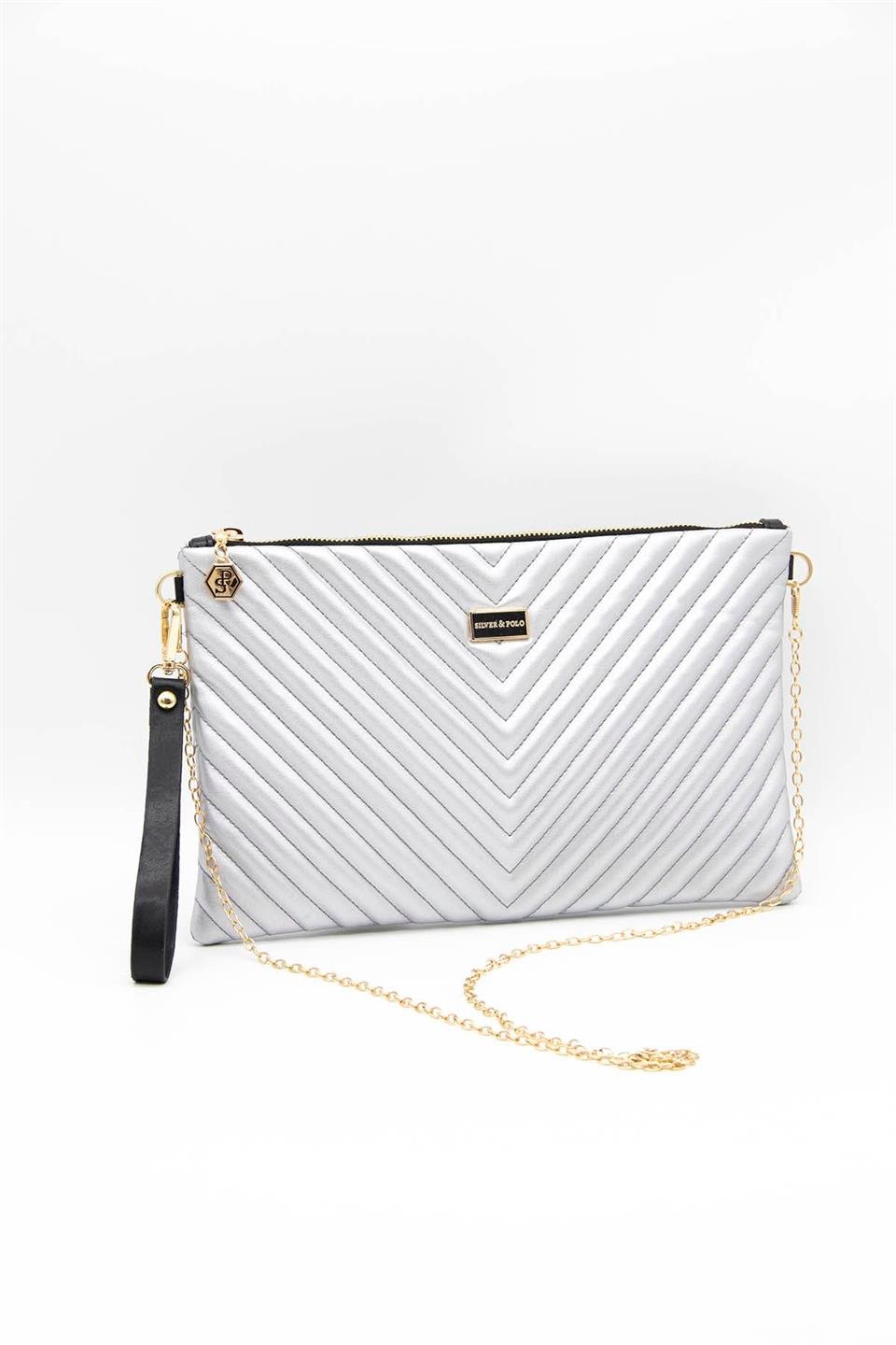 Kadın Portföy & Clutch A.gümüş - A.gümüş SP1034 Silver & Polo