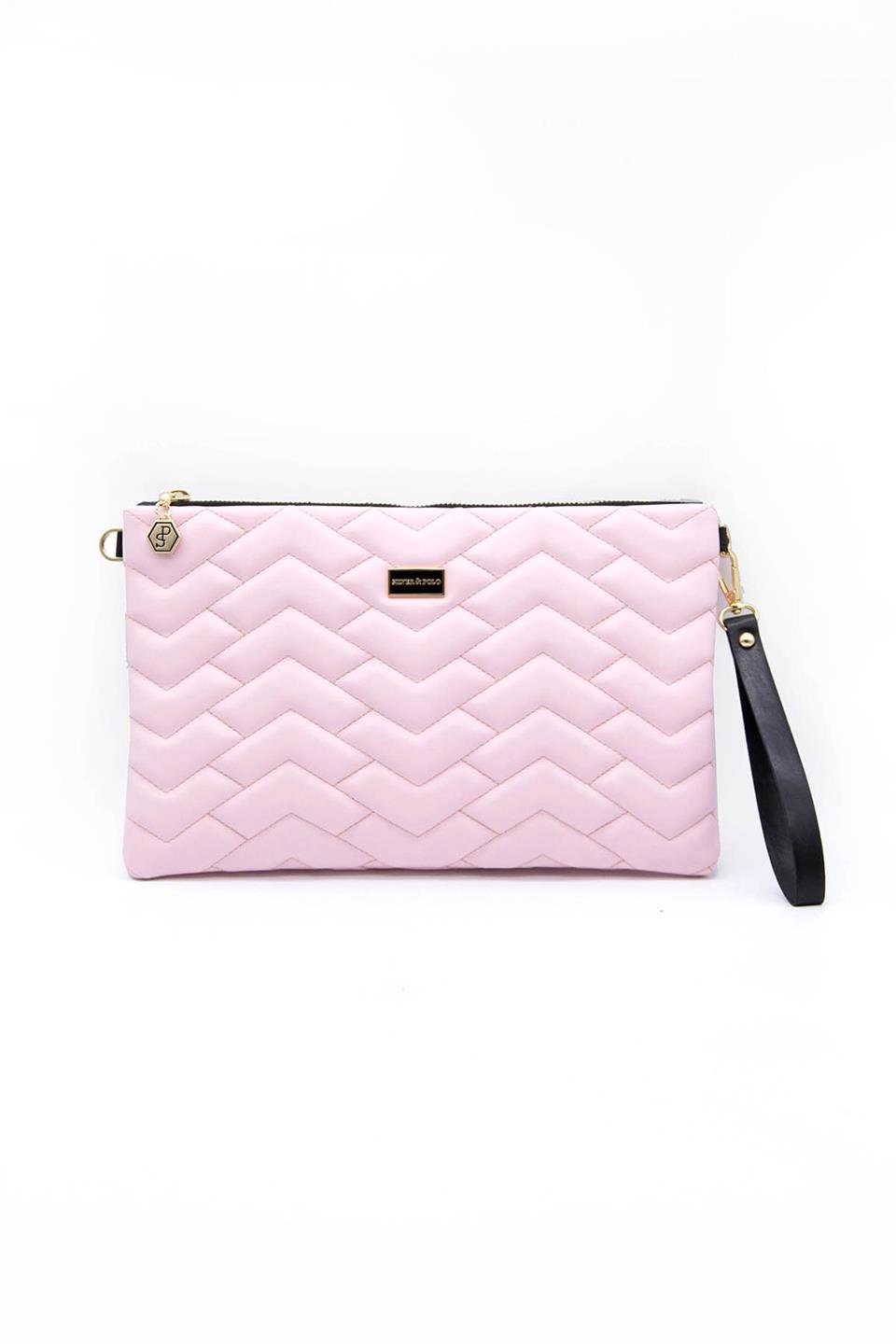 Kadın Portföy & Clutch Pudra - Pudra SP1034 Silver & Polo