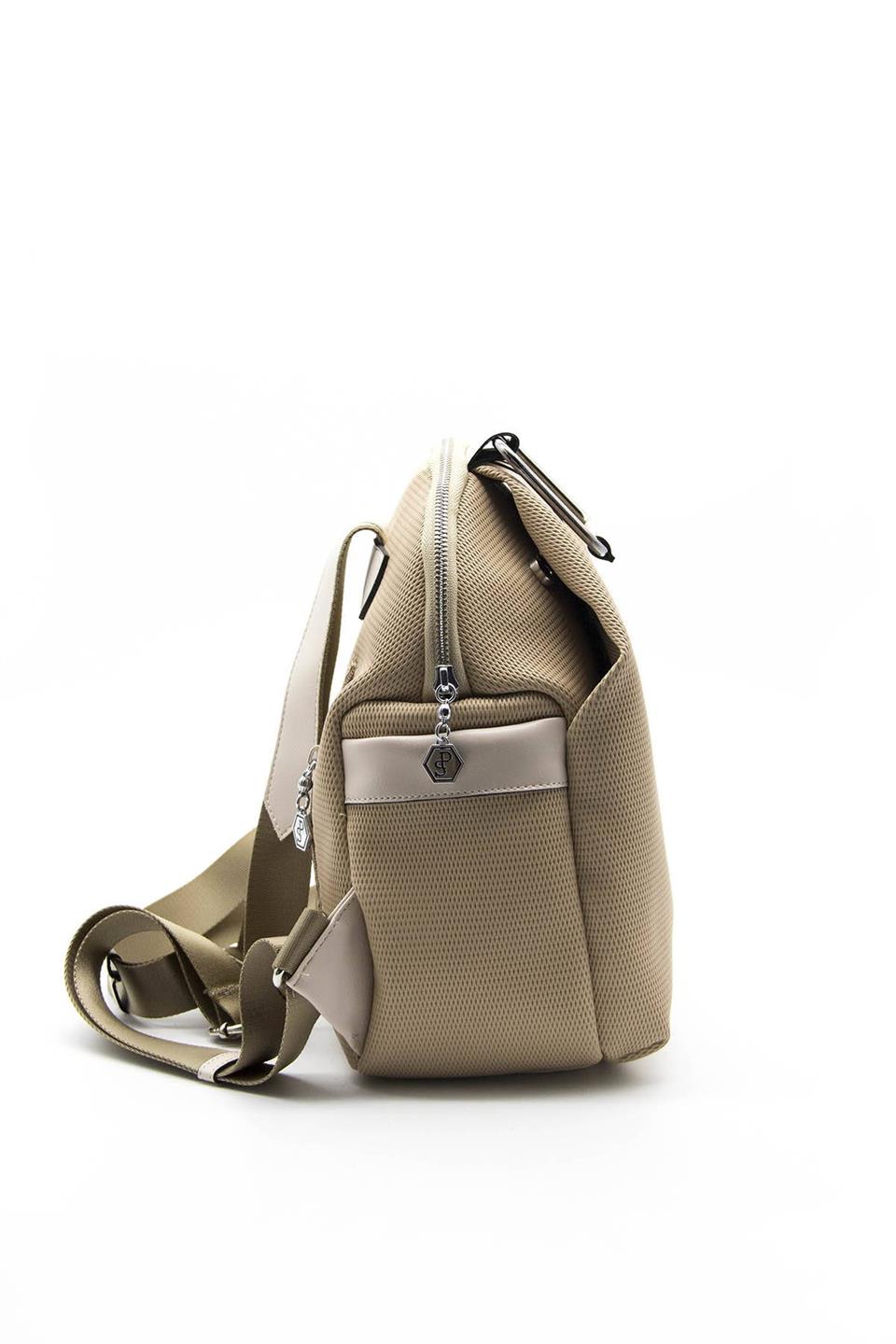 Kadın Sırt Çantası Nut - Bej SP771 Silver & Polo