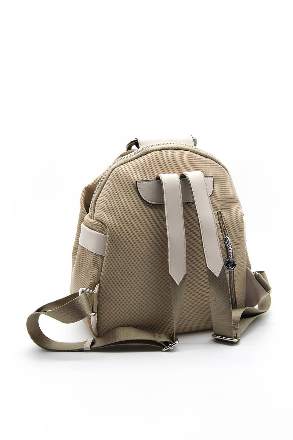 Kadın Sırt Çantası Nut - Bej SP771 Silver & Polo