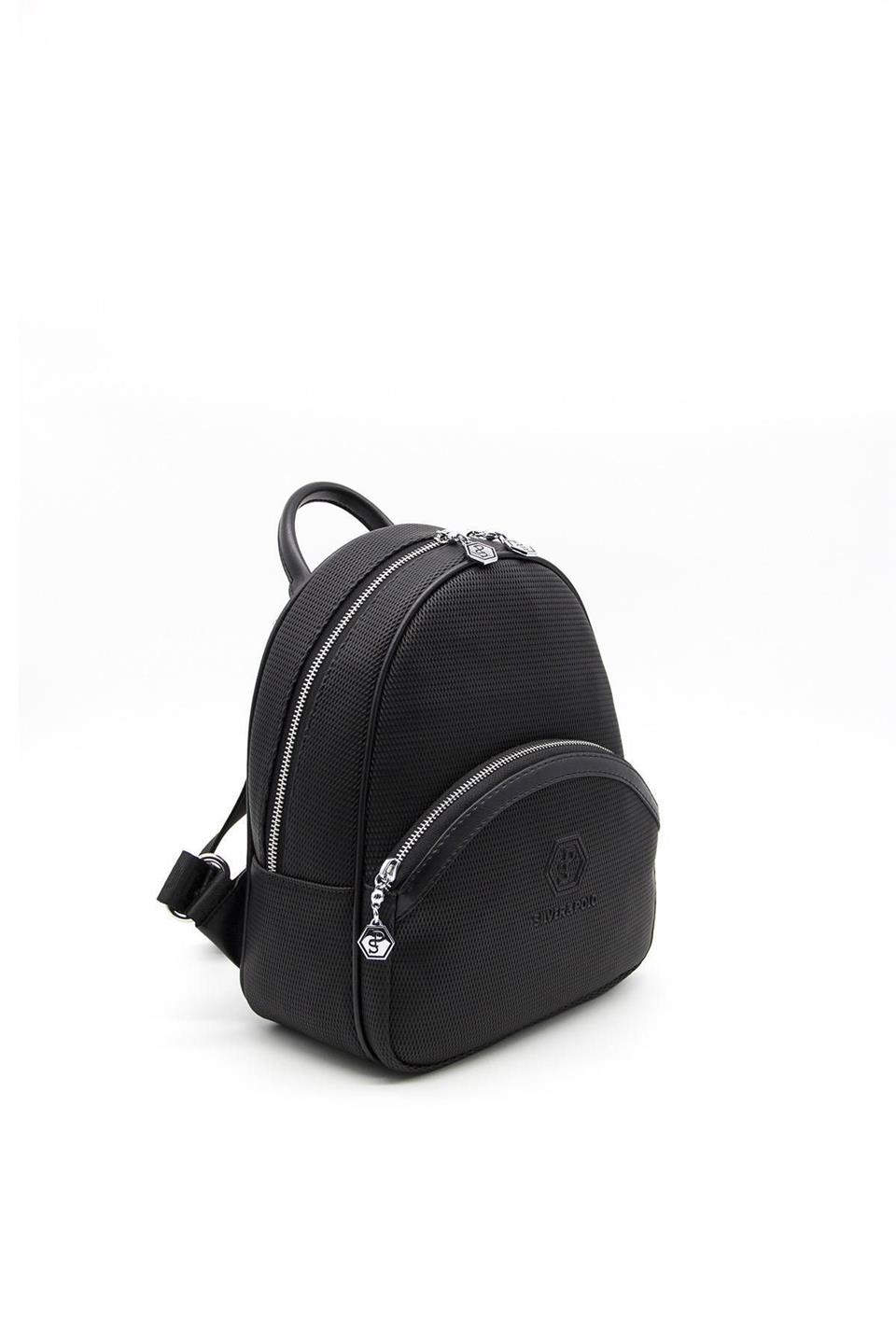 Kadın Sırt Çantası Siyah - Siyah SP945 Silver & Polo