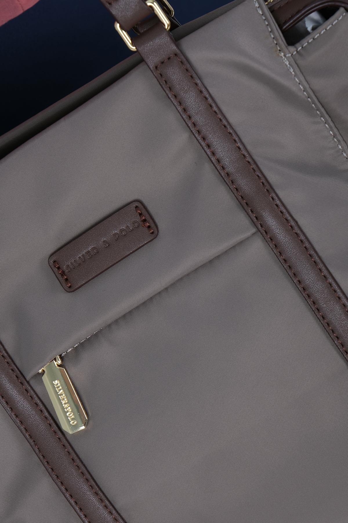1215-M206Silver & PoloOmuz ÇantasıSilver & Polo 1215 Kadın Omuz Çantası Kum-Kahve