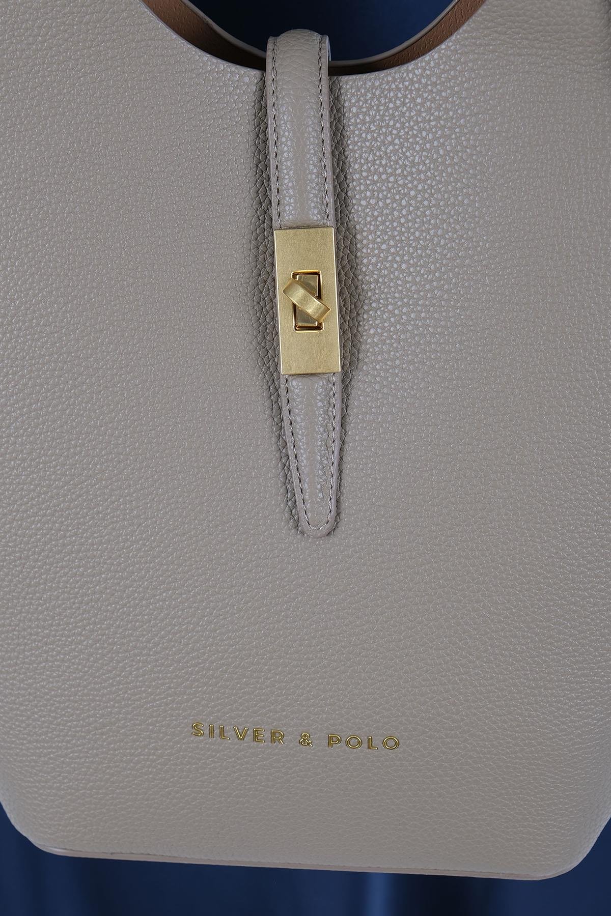1246-M205Silver & PoloOmuz ÇantasıSilver & Polo 1246 Kadın Omuz Çantası Vizon