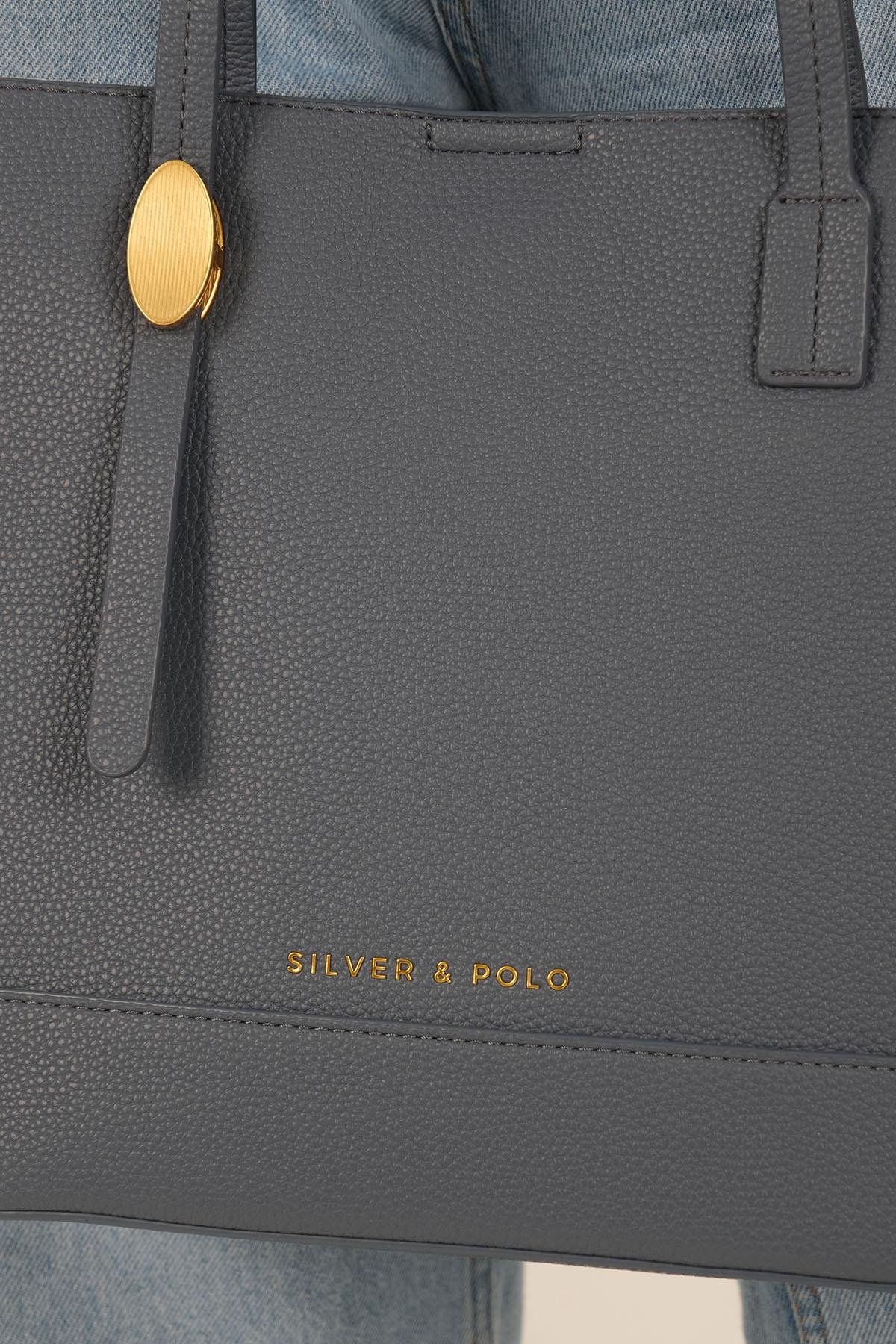 1243-M205Silver & PoloOmuz ÇantasıSilver & Polo 1243 Kadın Omuz Çantası Mavi