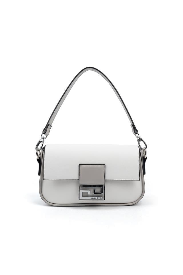 SP1179-M105Silver & PoloOmuz ÇantasıSilver & Polo SP1179 Kadın Omuz Çantası Beyaz-A.Gri