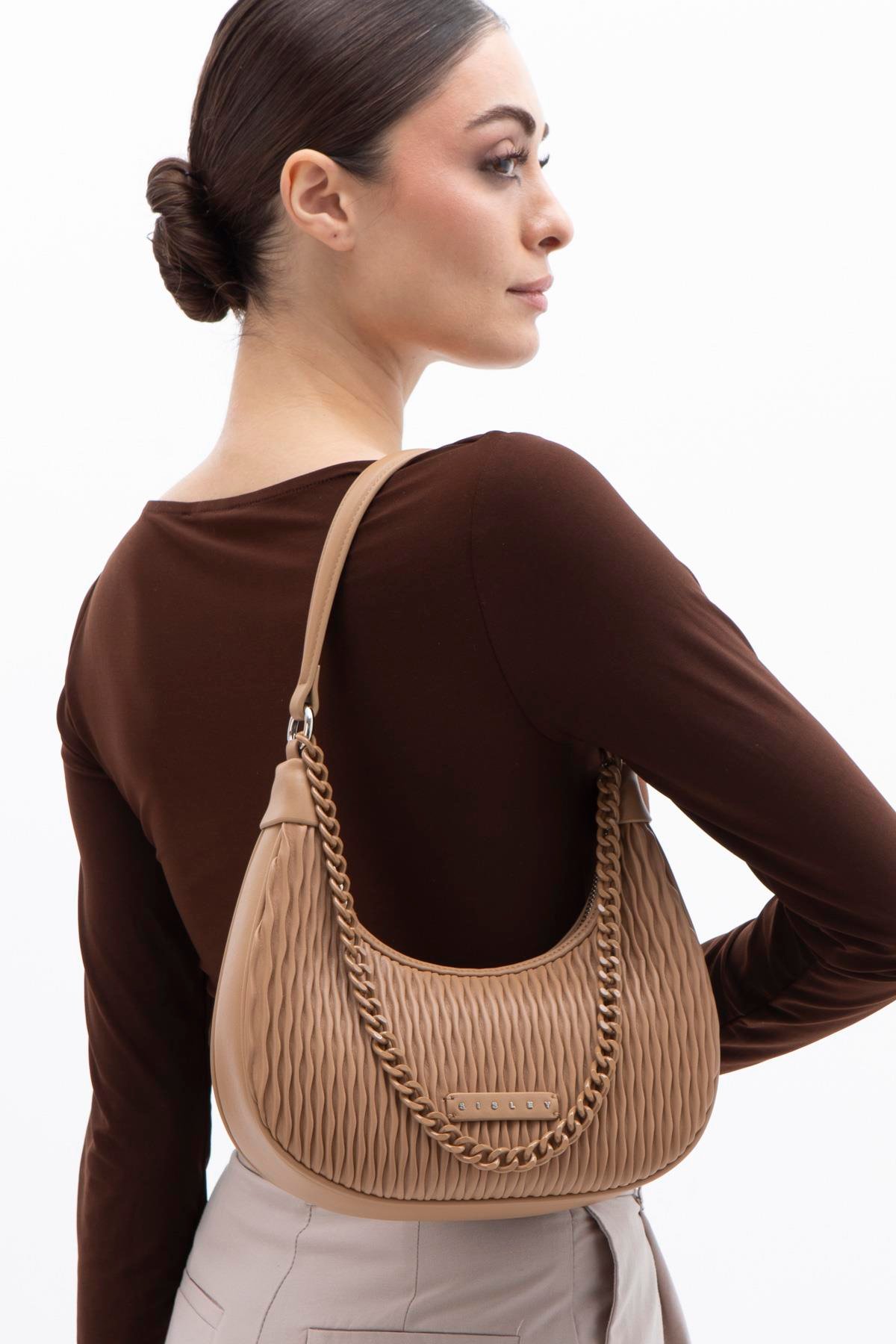SLY208-SoftSısleyOmuz ÇantasıSısley SLY208 Omuz Çantası Camel
