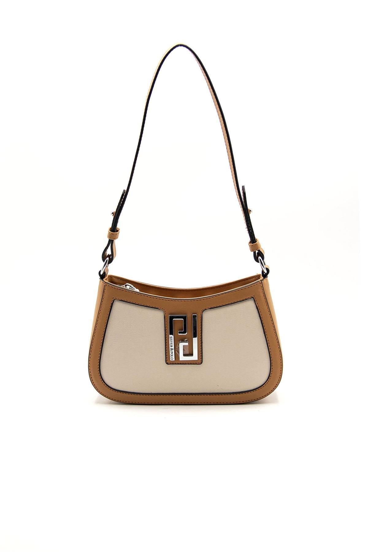 Silver & Polo Bej - A.Taba SP1132 Kadın Çapraz Çanta