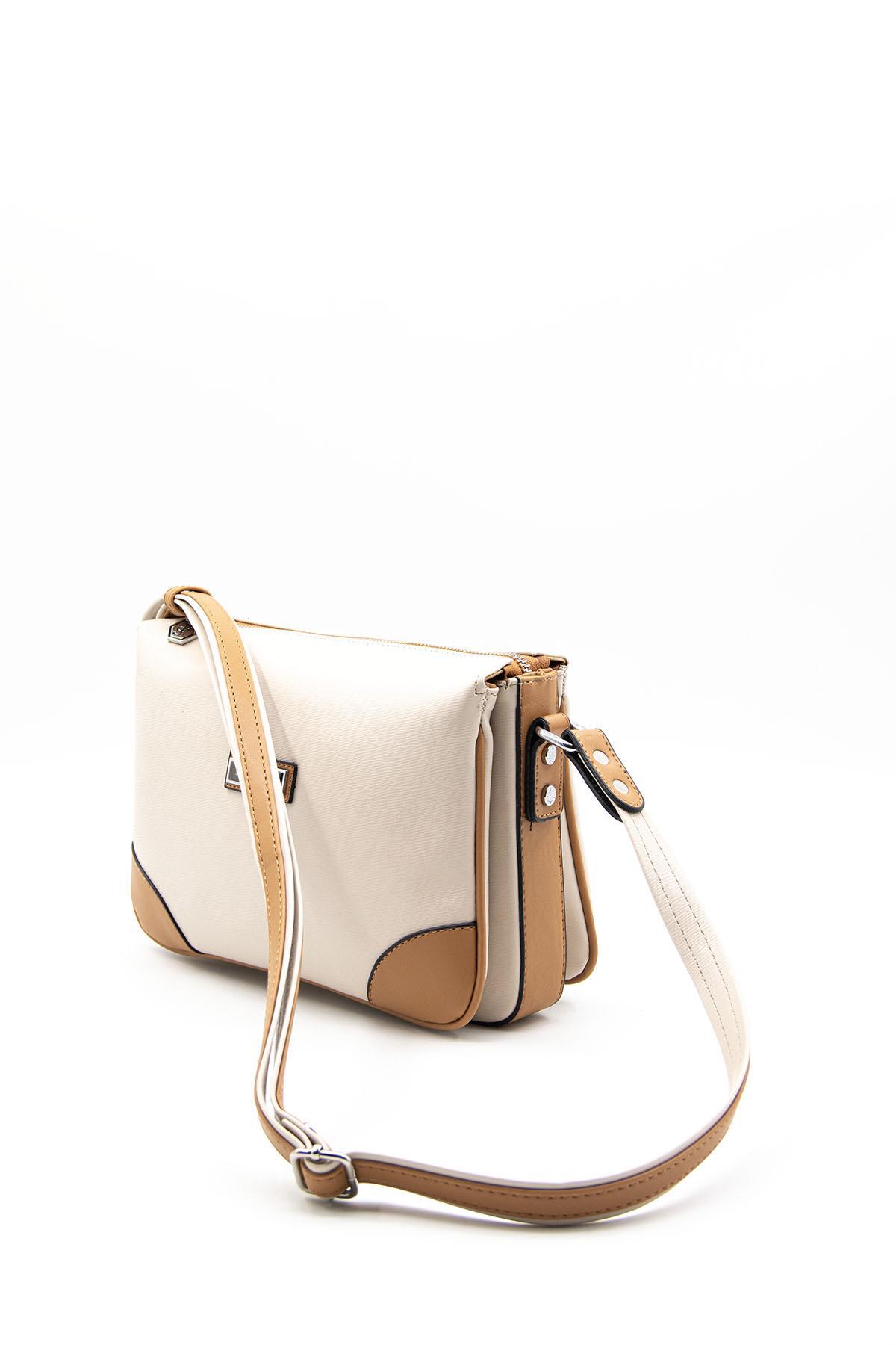Silver & Polo Bej - A.Taba SP784 Kadın Çapraz Çanta