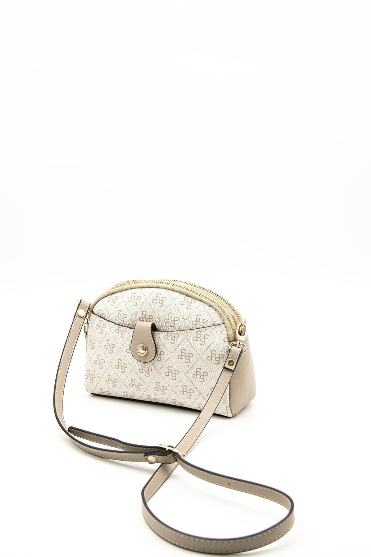 Silver & Polo Bej - Kum SP1144 Kadın Çapraz Çanta