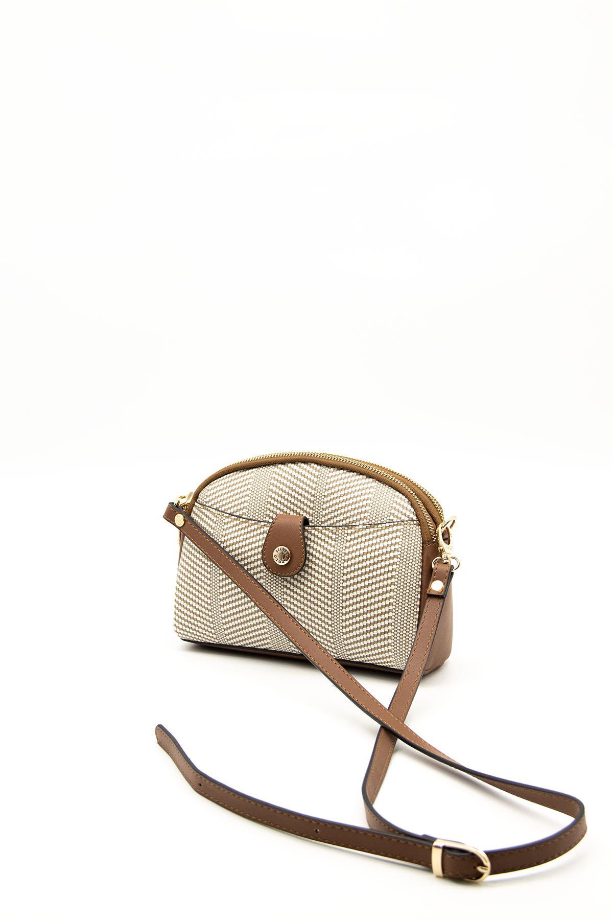 Silver & Polo Bej - Taba SP1144 Kadın Çapraz Çanta