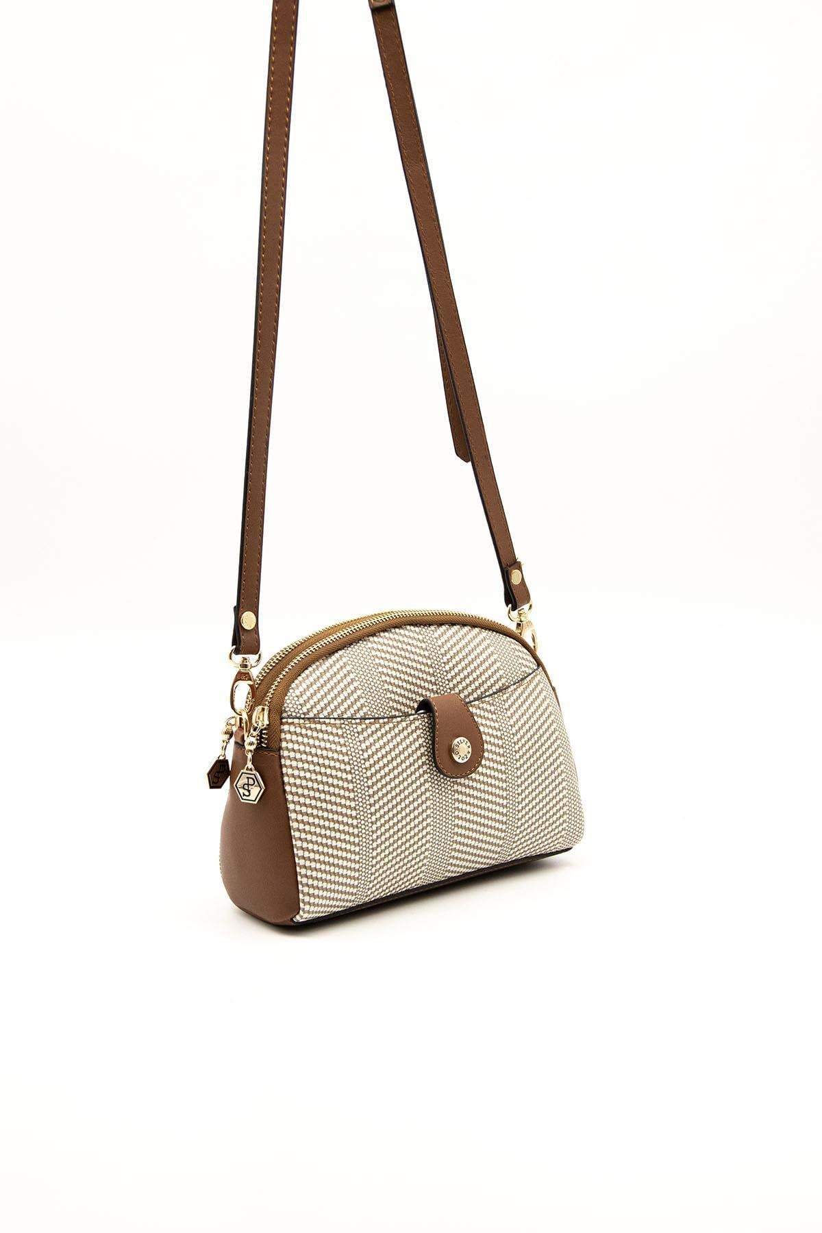 Silver & Polo Bej - Taba SP1144 Kadın Çapraz Çanta
