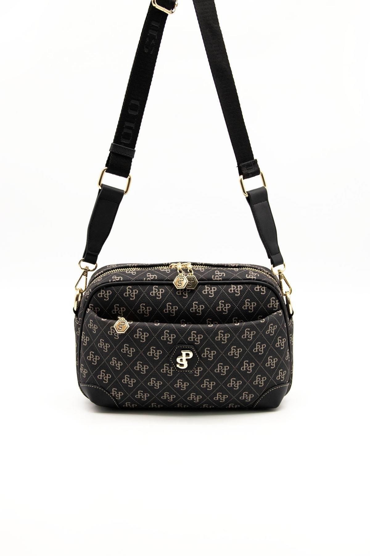 Silver & Polo Füme - Siyah SP1094 Kadın Çapraz Çanta