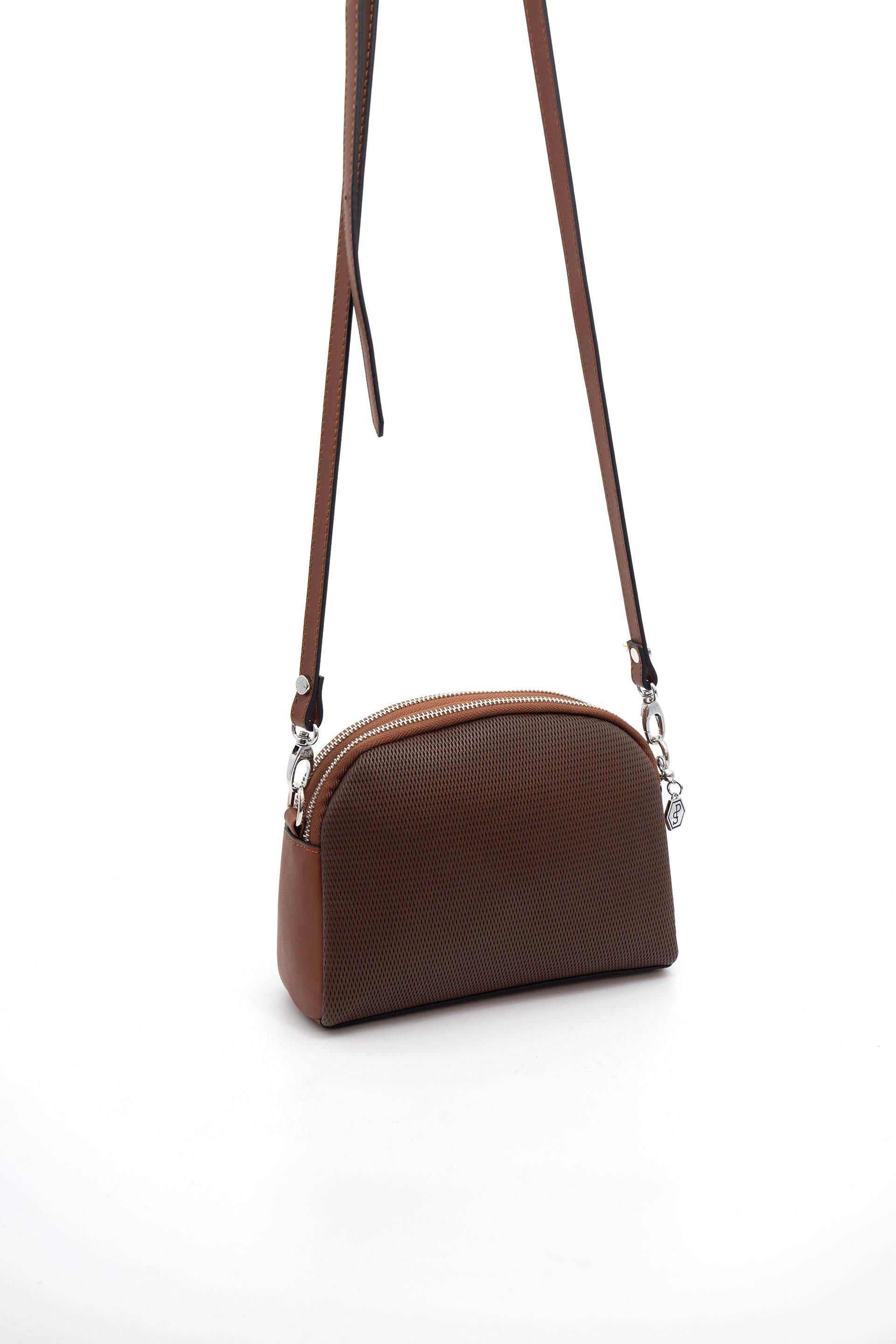 Silver & Polo Kahve - Taba SP1144 Kadın Çapraz Çanta