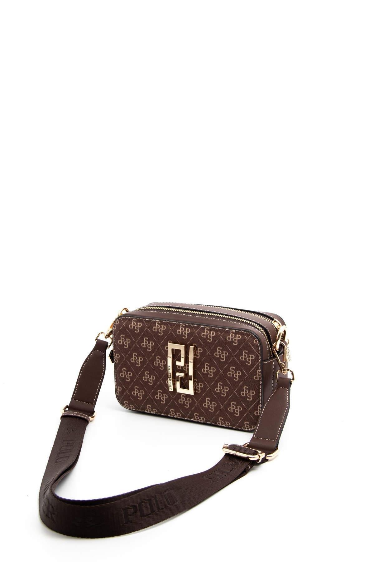 Silver & Polo Kahve SP1078 Kadın Çapraz Çanta