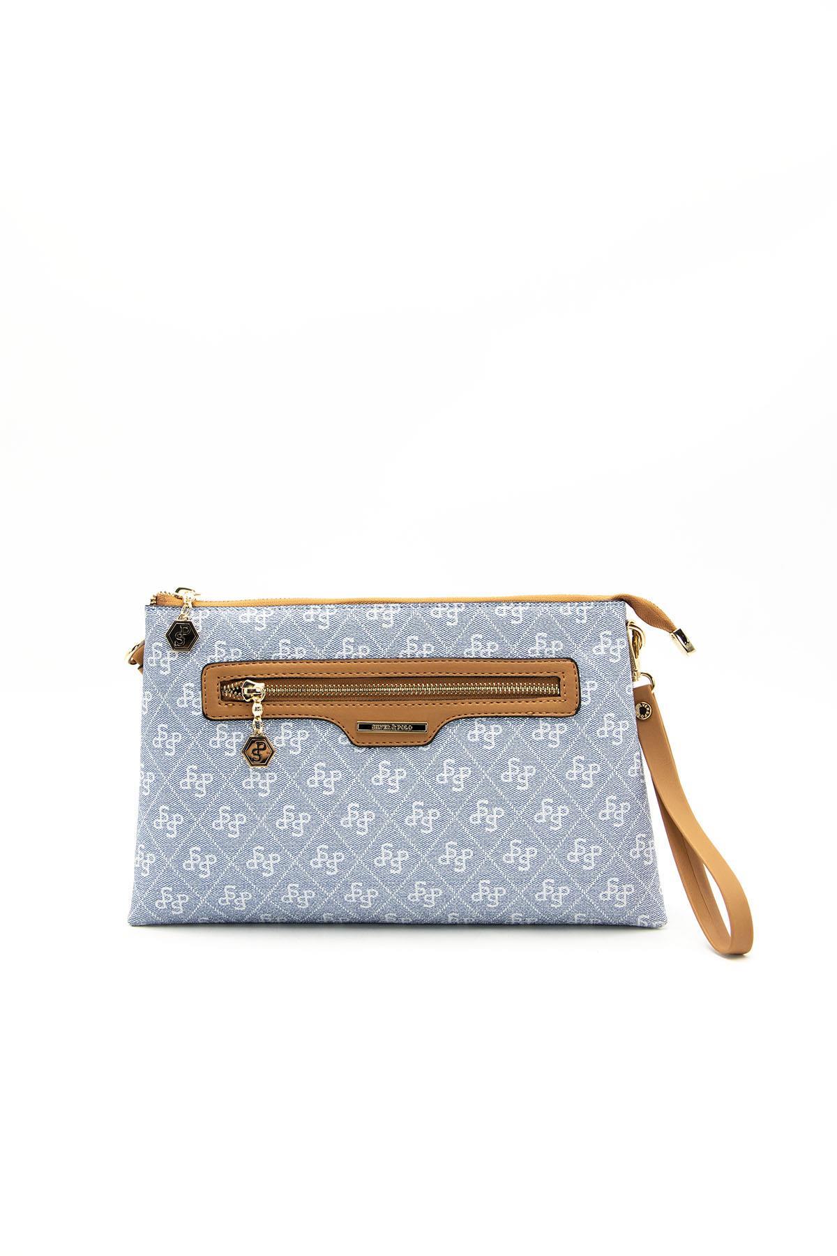 Silver & Polo Mavi - A.Taba SP1129 Kadın Çapraz Çanta