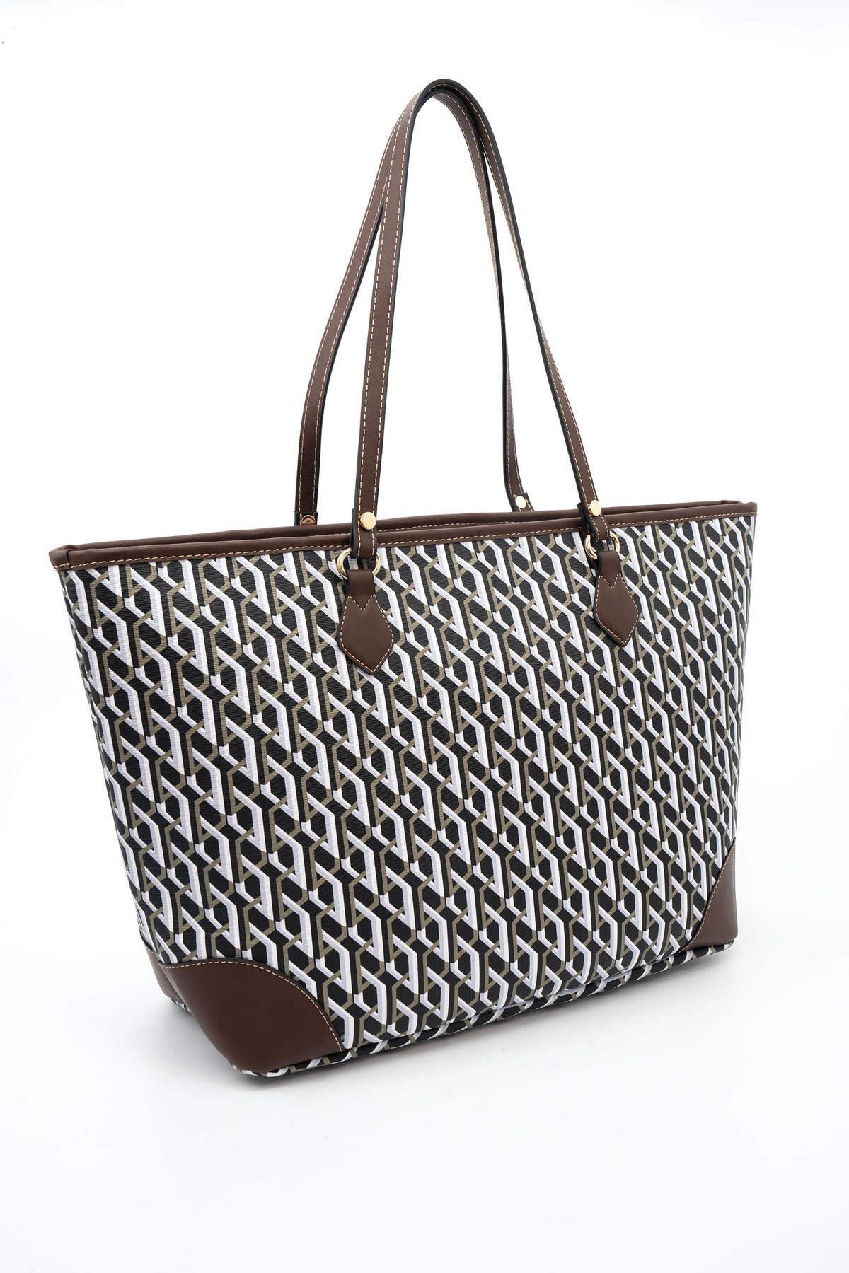 Silver & Polo Siyah - Kahve SP1169 Kadın Omuz Çantası