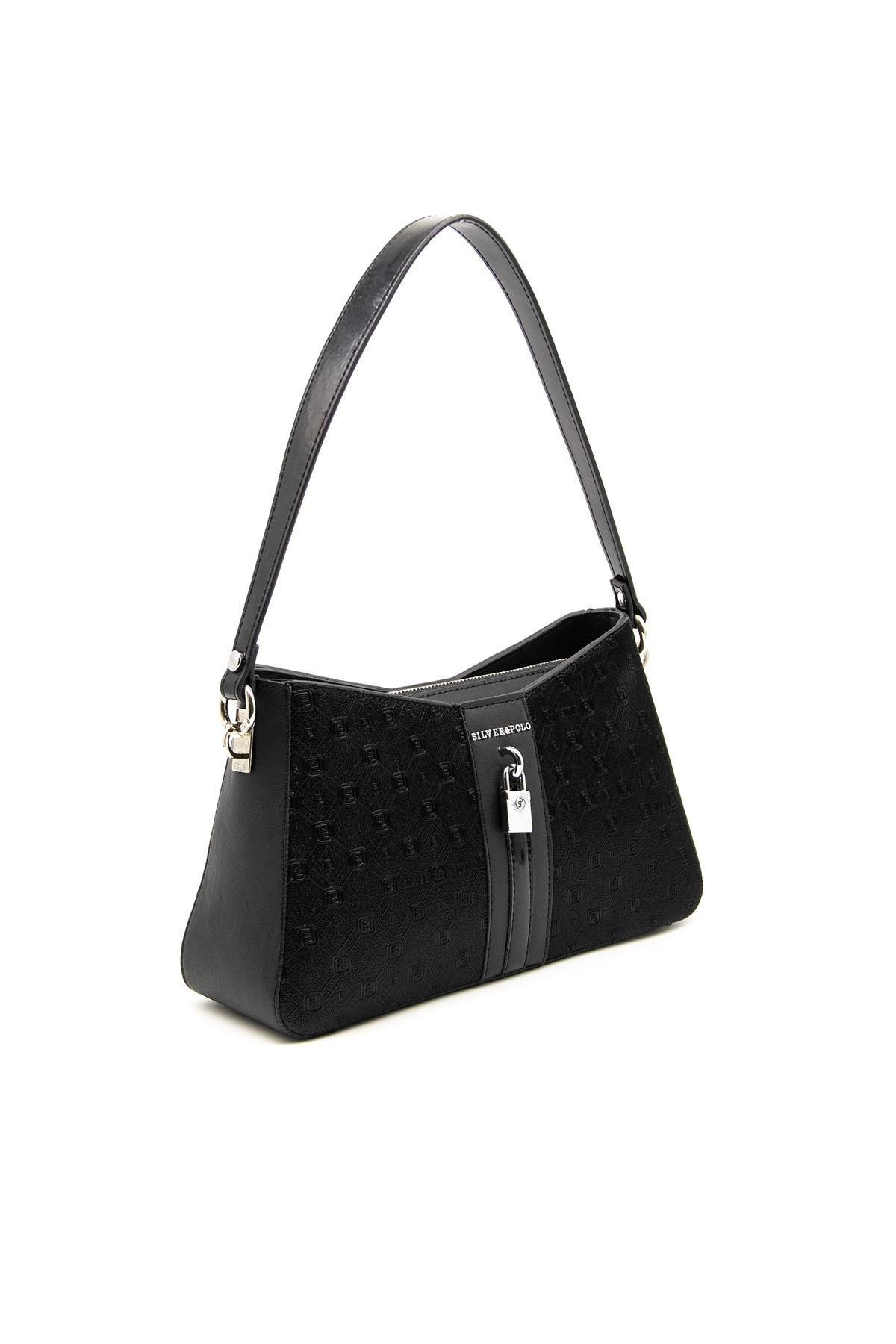 Silver & Polo Siyah - Siyah SP1102 Kadın Omuz Çantası