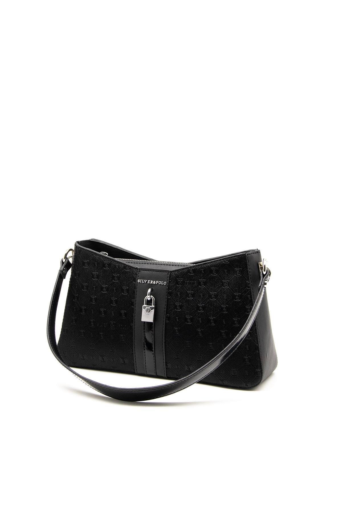 Silver & Polo Siyah - Siyah SP1102 Kadın Omuz Çantası