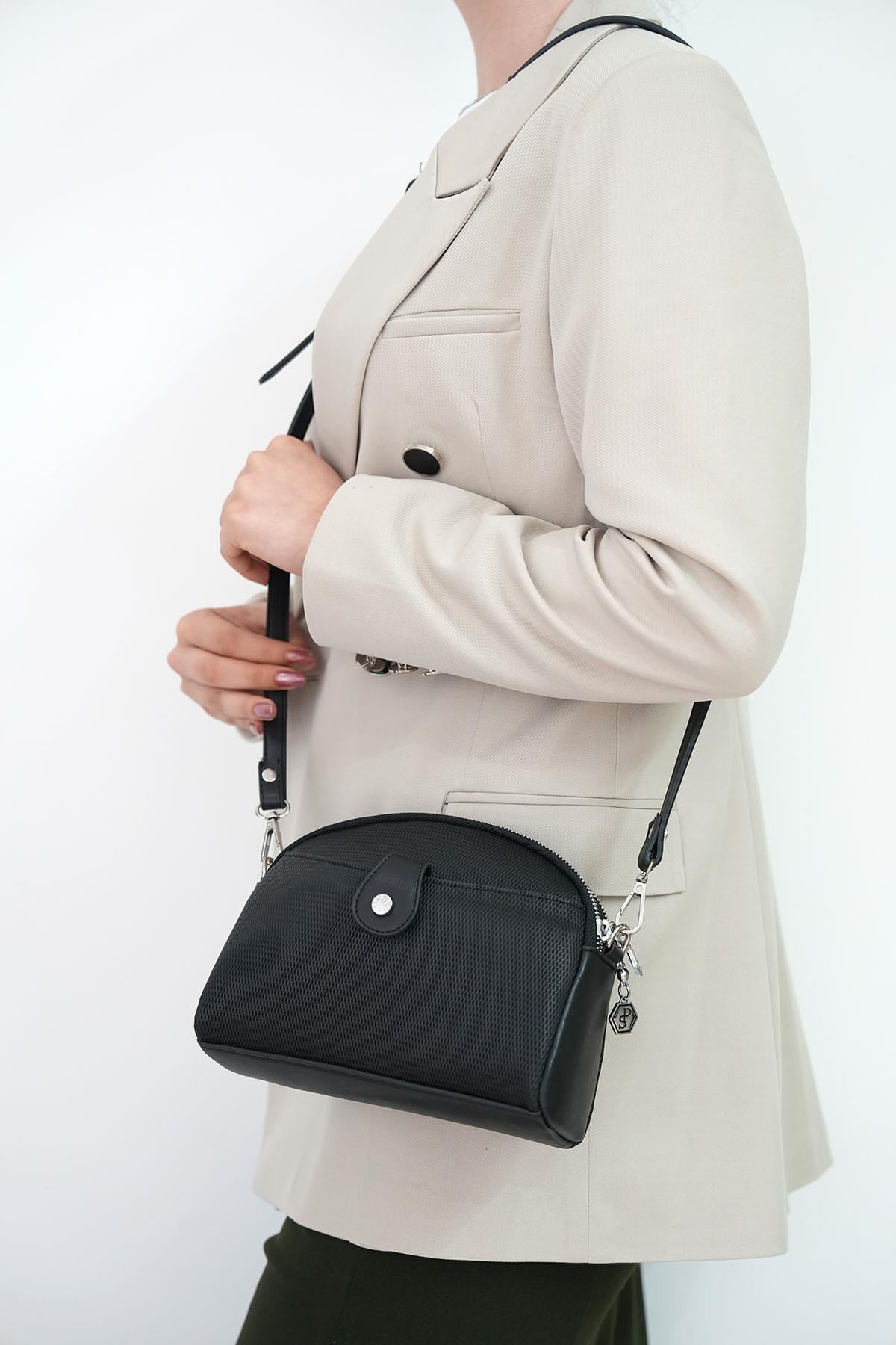 Silver & Polo Siyah - Siyah SP1144 Kadın Çapraz Çanta