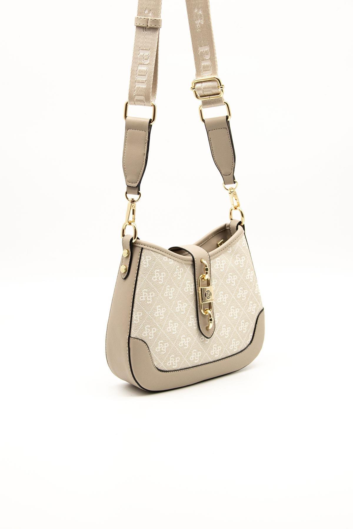 Silver & Polo Taş - Kum SP1156 Kadın Çapraz Çanta