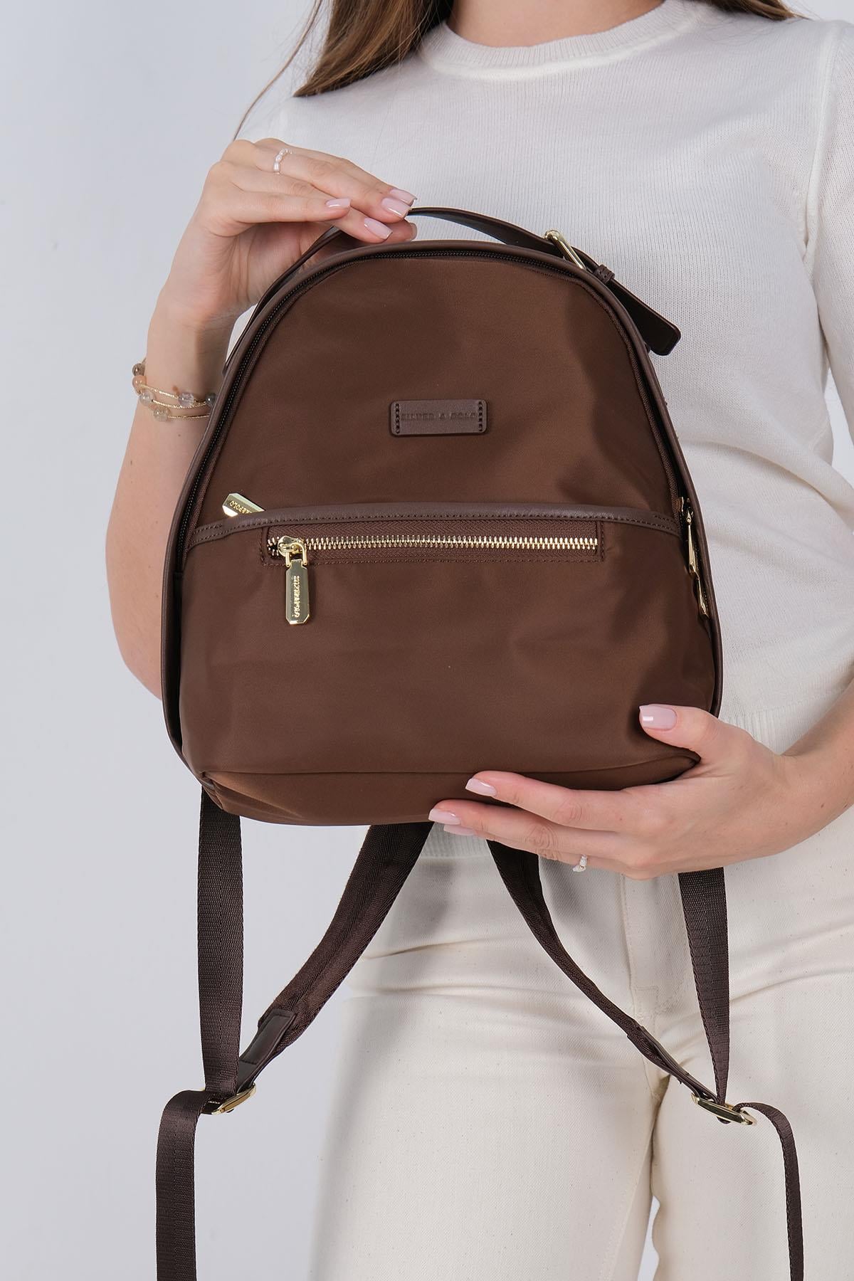 1212-M206Silver & PoloSırt ÇantasıSilver & Polo 1212 Kadın Sırt Çantası Kahve