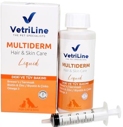 Vl Cat & Dog Multıderm Liquid 100 Ml (Kedi, Köpeklerde Deri, Tüy ve Tırnaklara Günlük Destek)