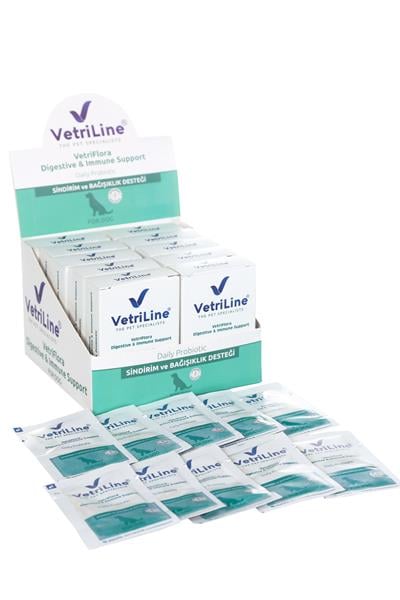 VL DOG VETRIFLORA PRE&PROBİOTİC DIGESTIVE & IMMUNE SUPPORT 10x1 GR – SİNDİRİM VE BAĞIŞIKLIK İÇİN PREBİYOTİK + PROBİYOTİK DESTEĞİ