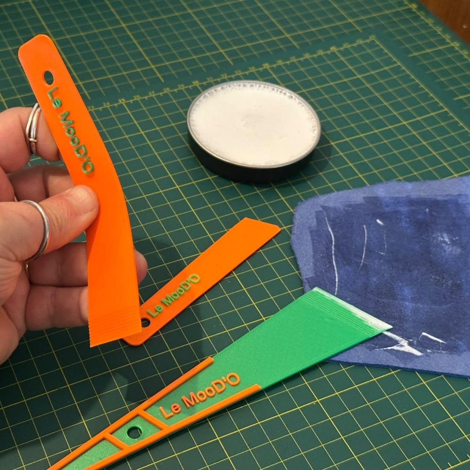 3'lü Yapıştırıcı Sürme Spatulası, Deri Hobi El Aleti