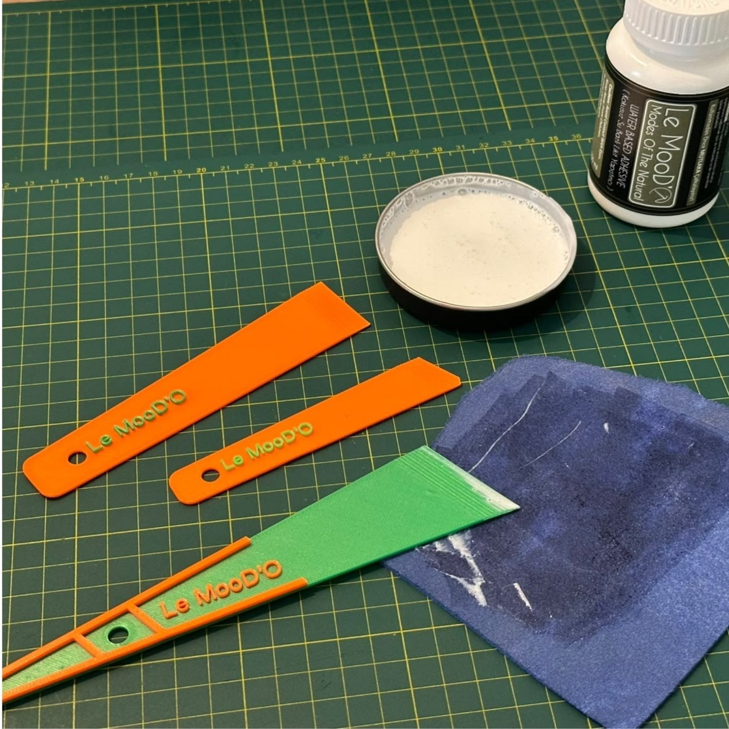 3'lü Yapıştırıcı Sürme Spatulası, Deri Hobi El Aleti